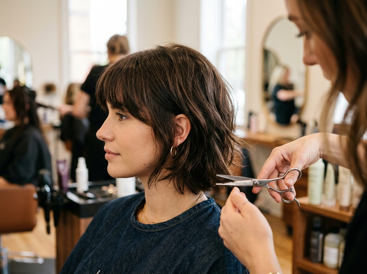 Coupe femme moderne et structurée