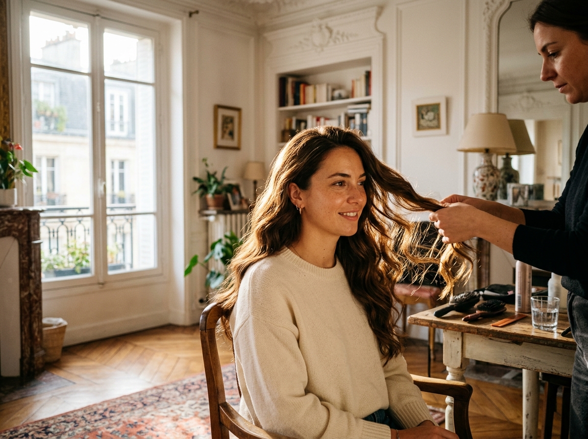 Séance de coiffure à domicile à Oran